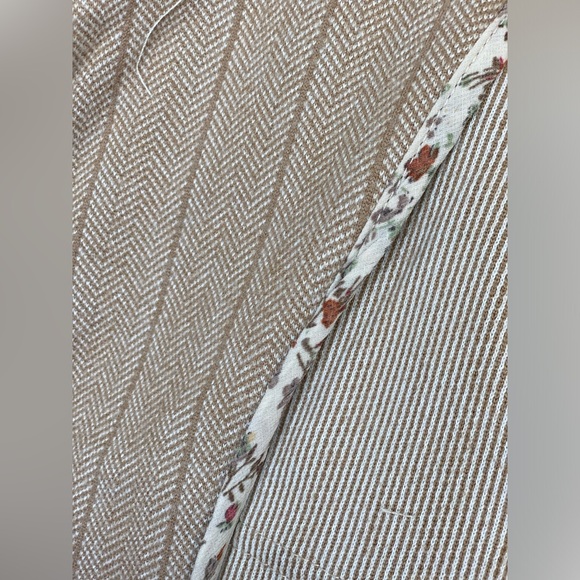 NWT Hem & Thread Chevron Pin Stripe Zip Up Short Jacket Top Multiple Pockets - Picture 10 of 14